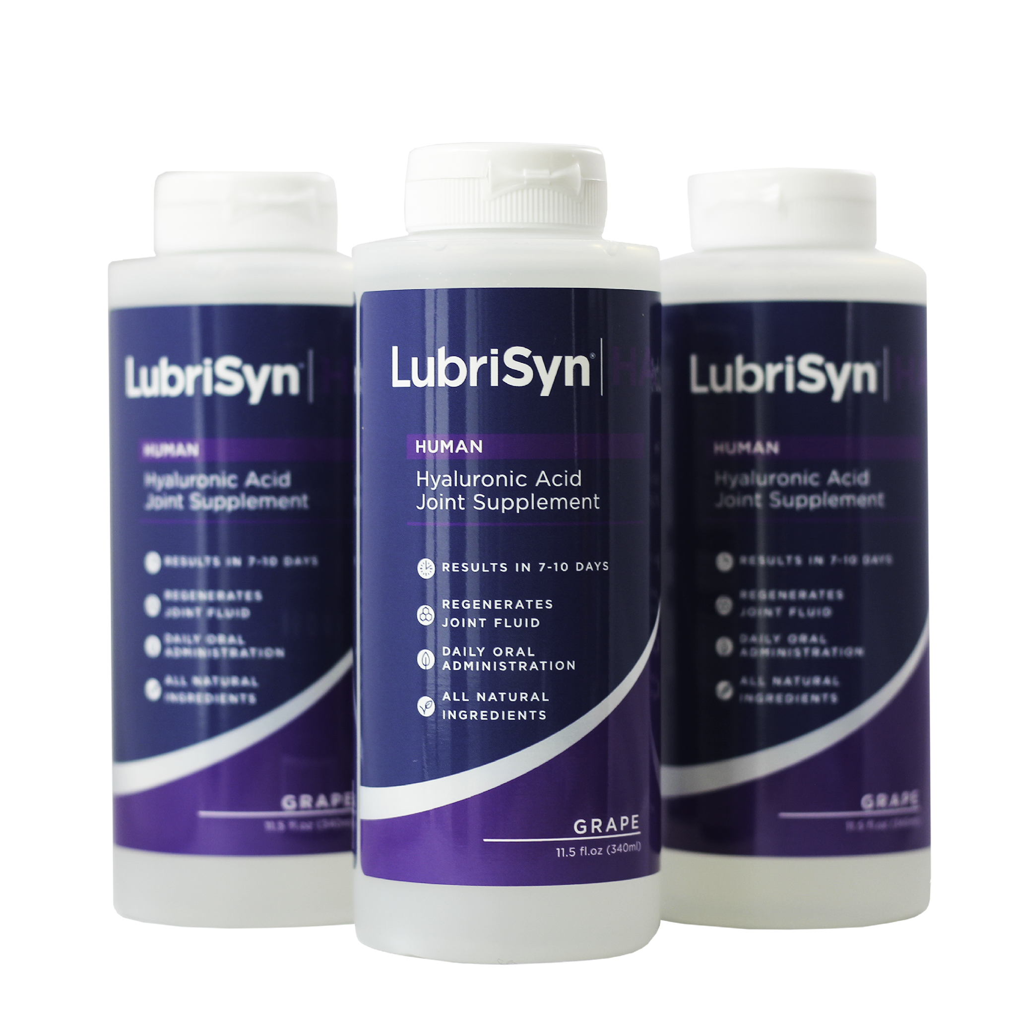 LubriSyn HA human grape flavor three month supply.