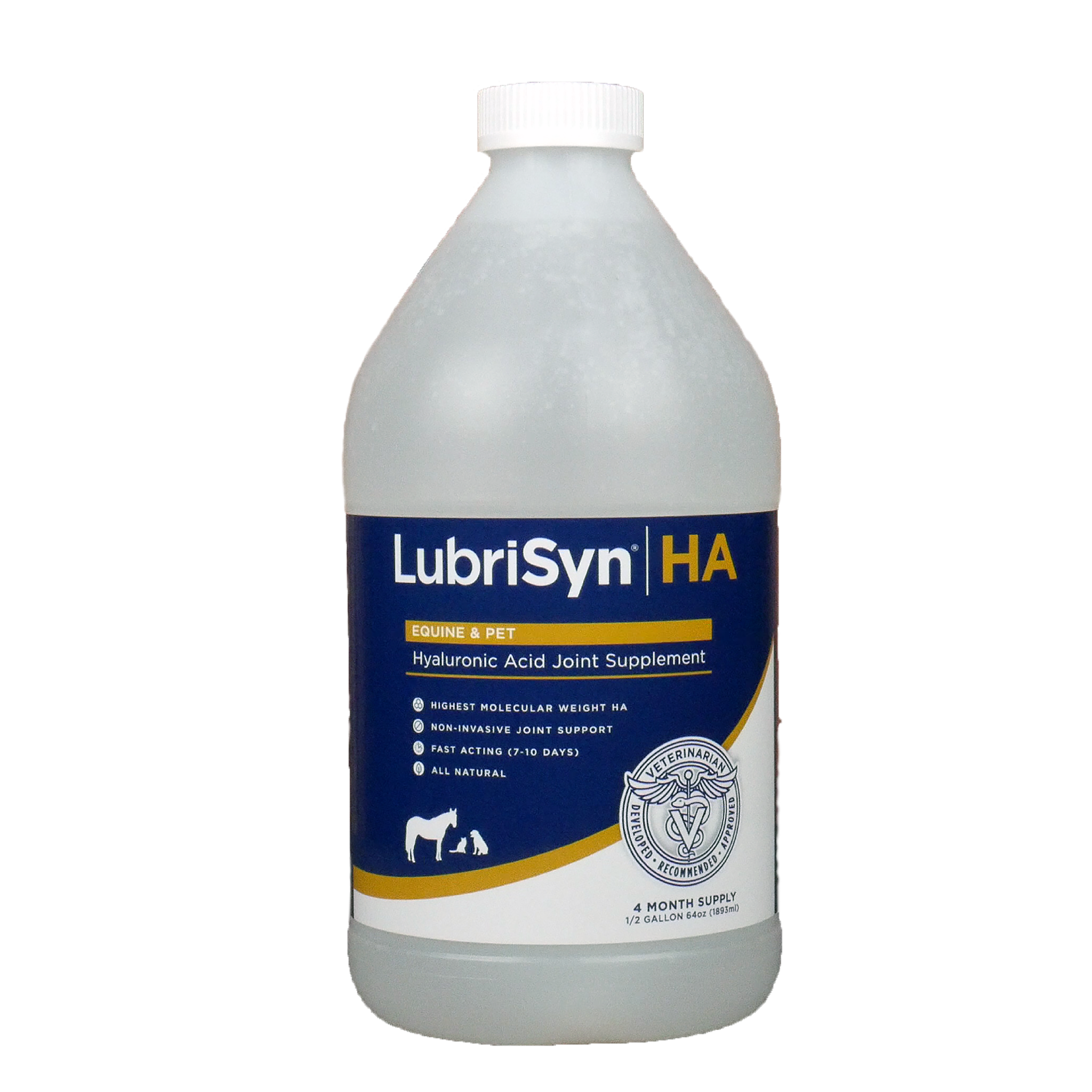 LubriSyn HA pet and equine half-gallon.
