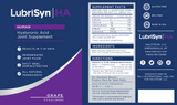 LubriSyn Ha human grape flavor label. Includes dosing information.