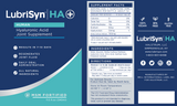 LubriSyn HA + msm human label. Includes dosing information.