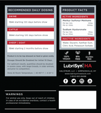 LubriSyn HA + MSM Livestock label.
