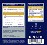 LubriSyn HA + MSM label