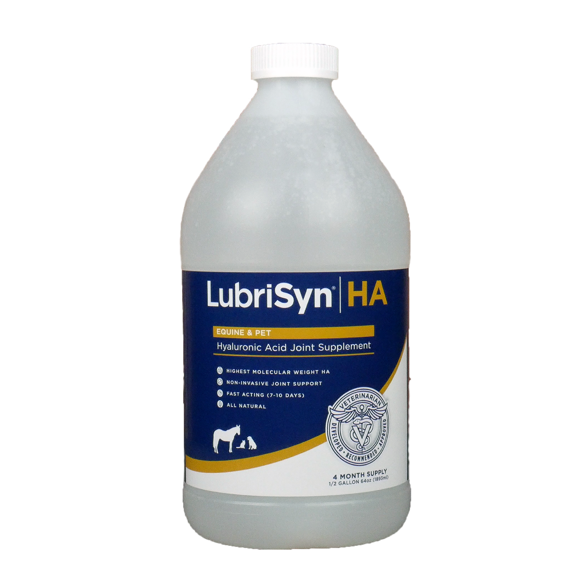 LubriSyn HA pet and equine half-gallon.