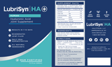 LubriSyn HA + msm human label. Includes dosing information. 